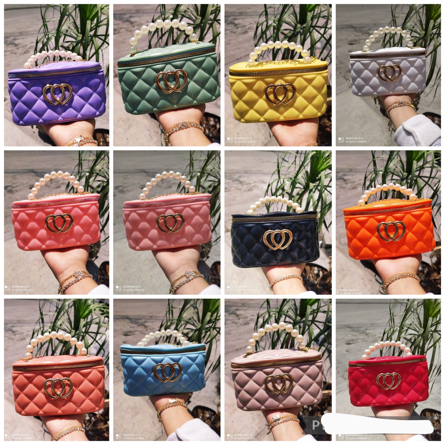 BOLSA DOS CORAZONES CORAL