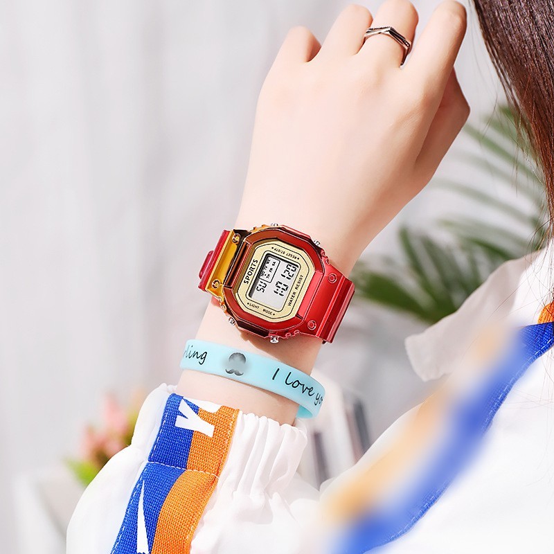 RELOJ COLORES SPORTS ROJO