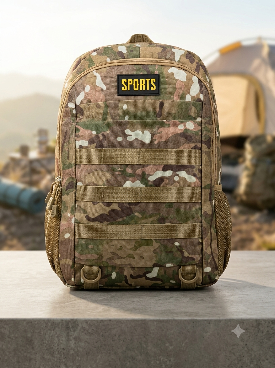 MOCHILA TIPO MILITAR VERDE/CAFE