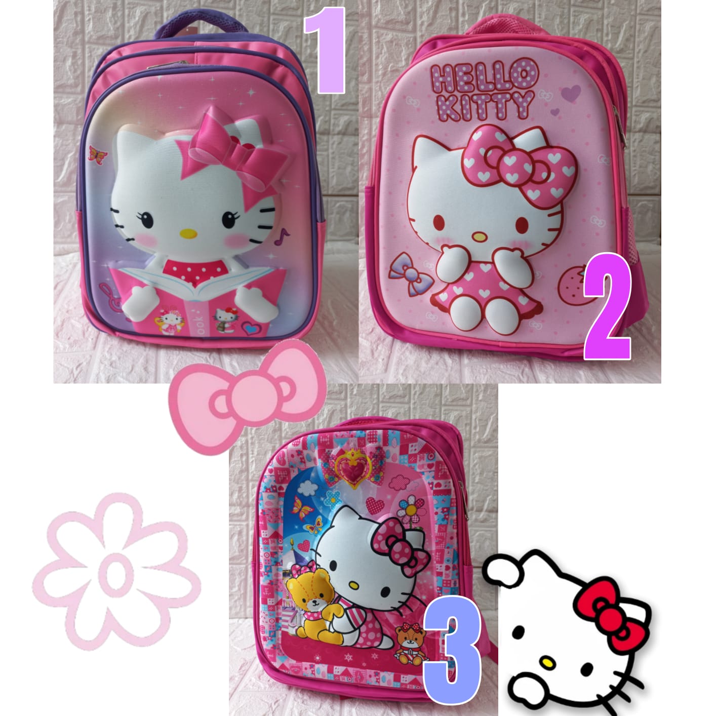 3D MOCHILA PERSONAJES #616 HELLO KITTY