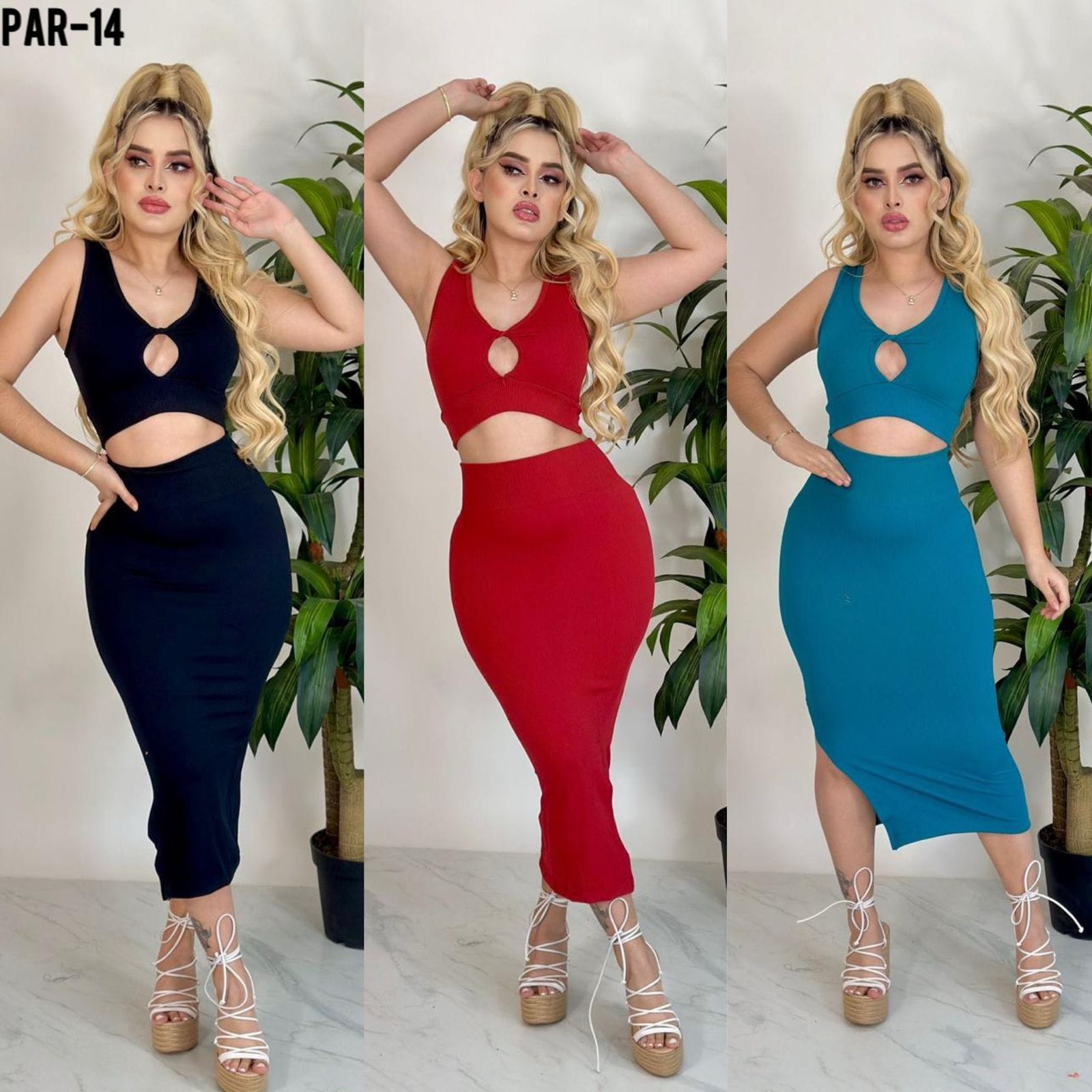 CONJUNTO FALDA LARGA Y TOP R14