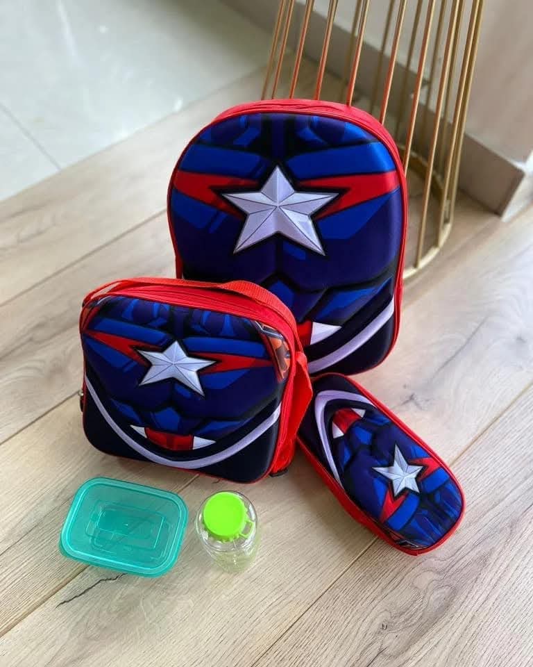 COMBO MOCHILA SUPERHEROES CAP. AMERICA #6161