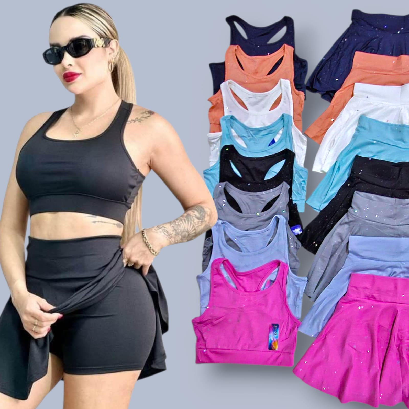 CONJUNTO DEPORTIVO FALDA Y TOP JERA