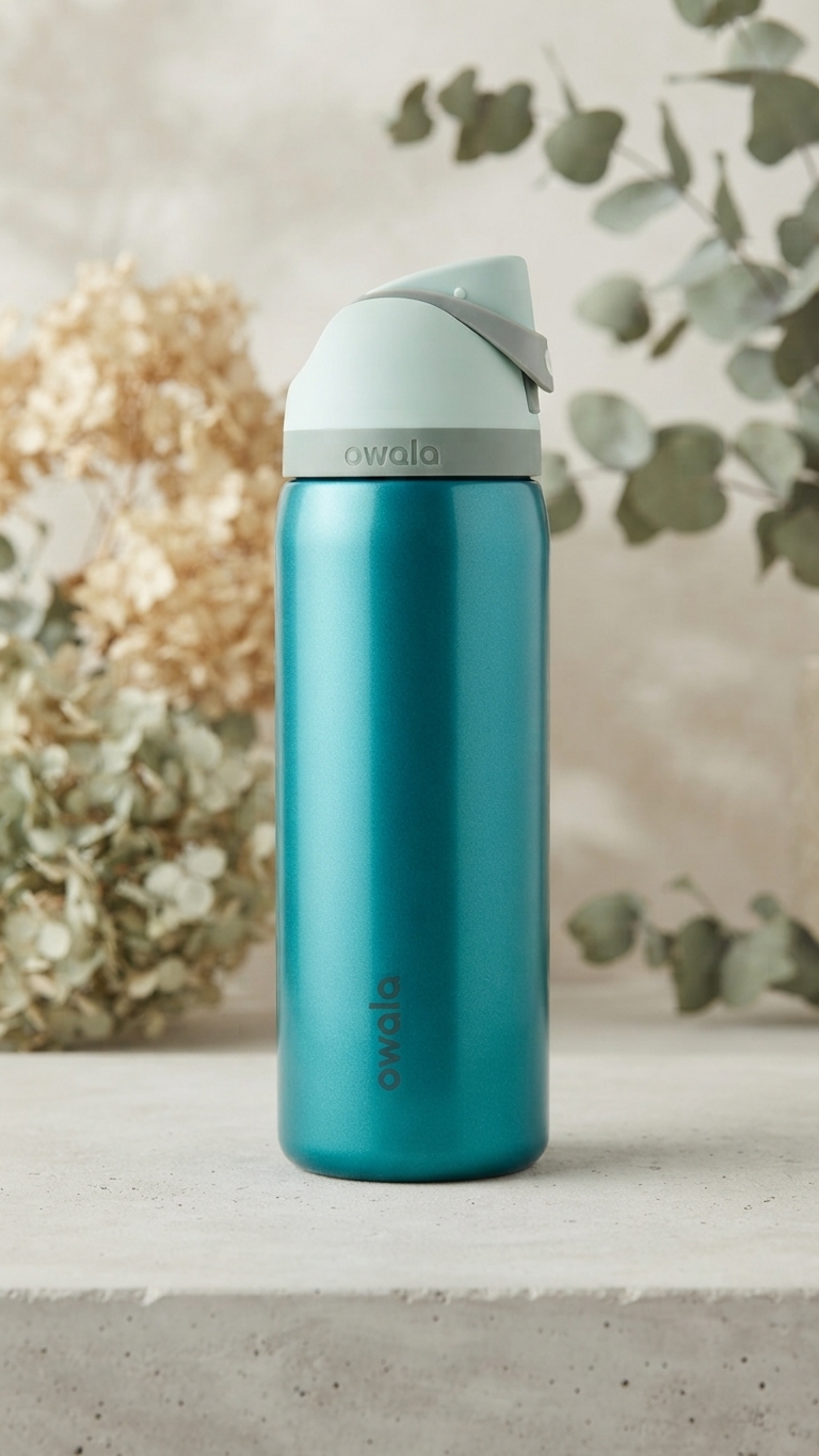 TERMO OWALA 32OZ METALICO CELESTE