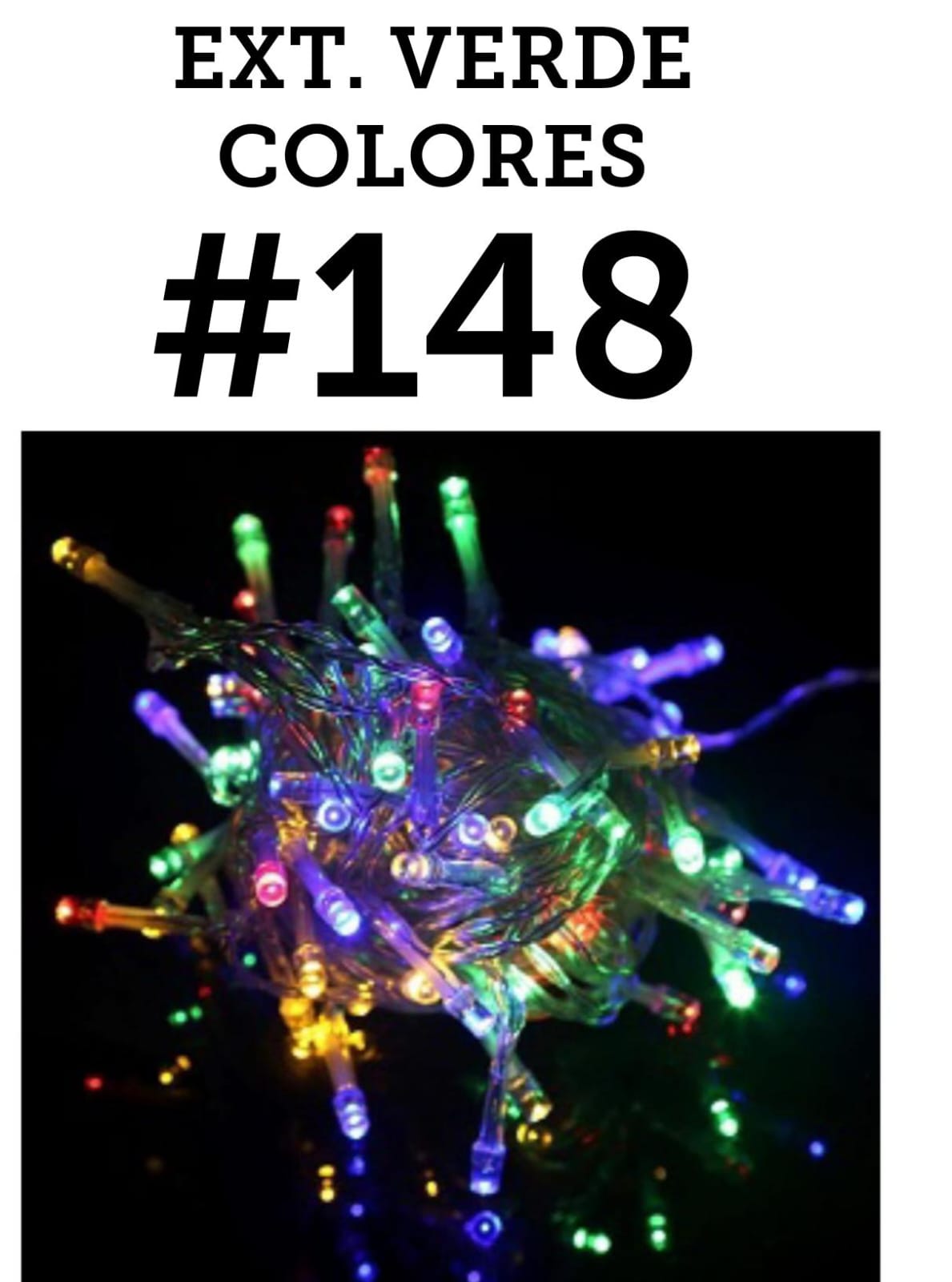 SERIE DE LUZ NAVIDEÑA 200 LUCES EXT. VERDE COLORES #148