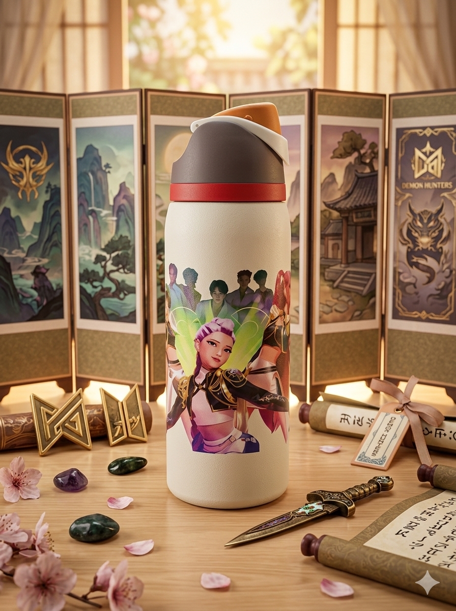 TERMO OWALA 32 OZ (950ML) GUERRERAS KPOP HUESO