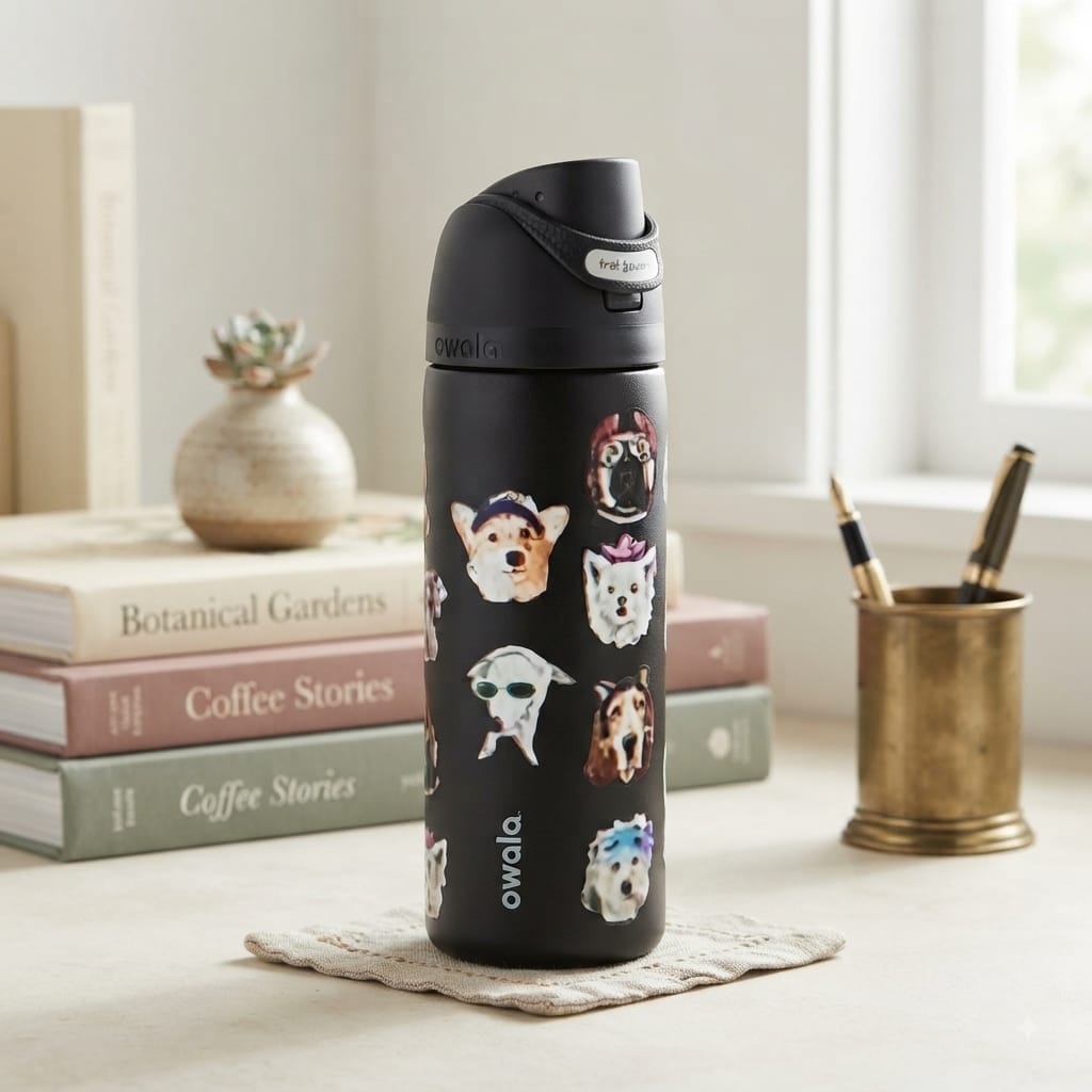 TERMO OWALA 32OZ (945ML) PERROS NEGRO