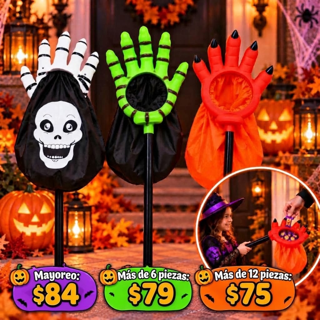 BOLSA PARA DULCES HALLOWEEN CON MANGO