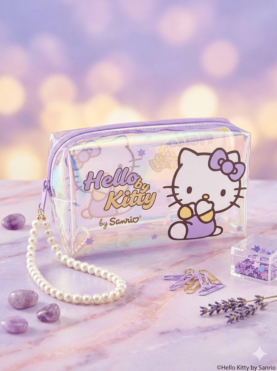 LAPICERA COSMETIQUERA HELLO KITTY LILA