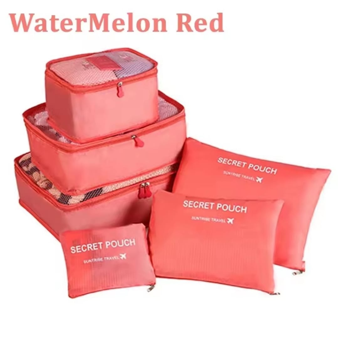 KIT BOLSA DE VIAJE 6 PIEZAS CORAL