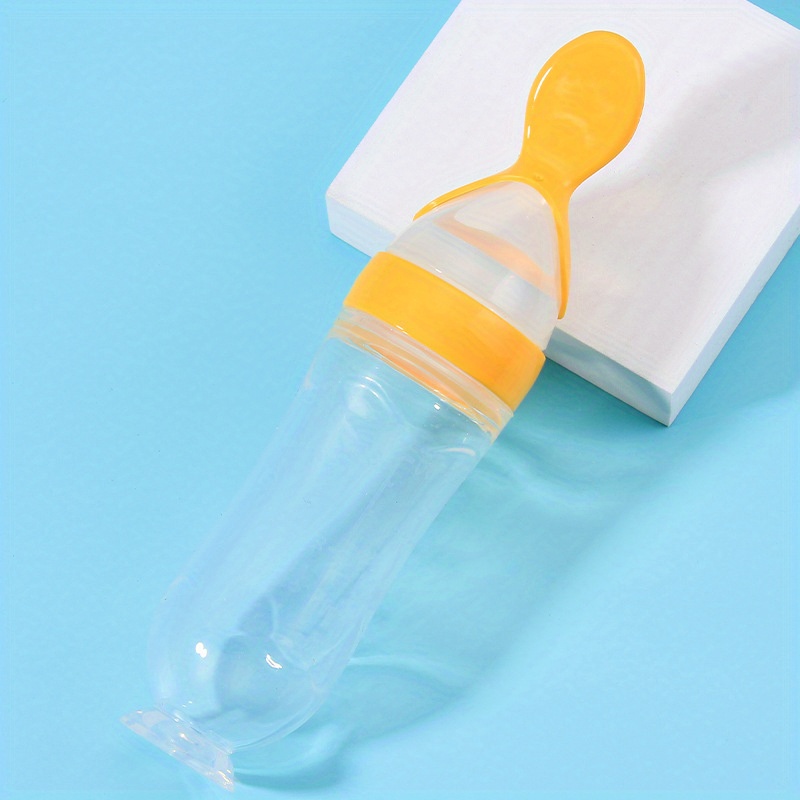 CUCHARA PORTA ALIMENTO PARA BEBE AMARILLO