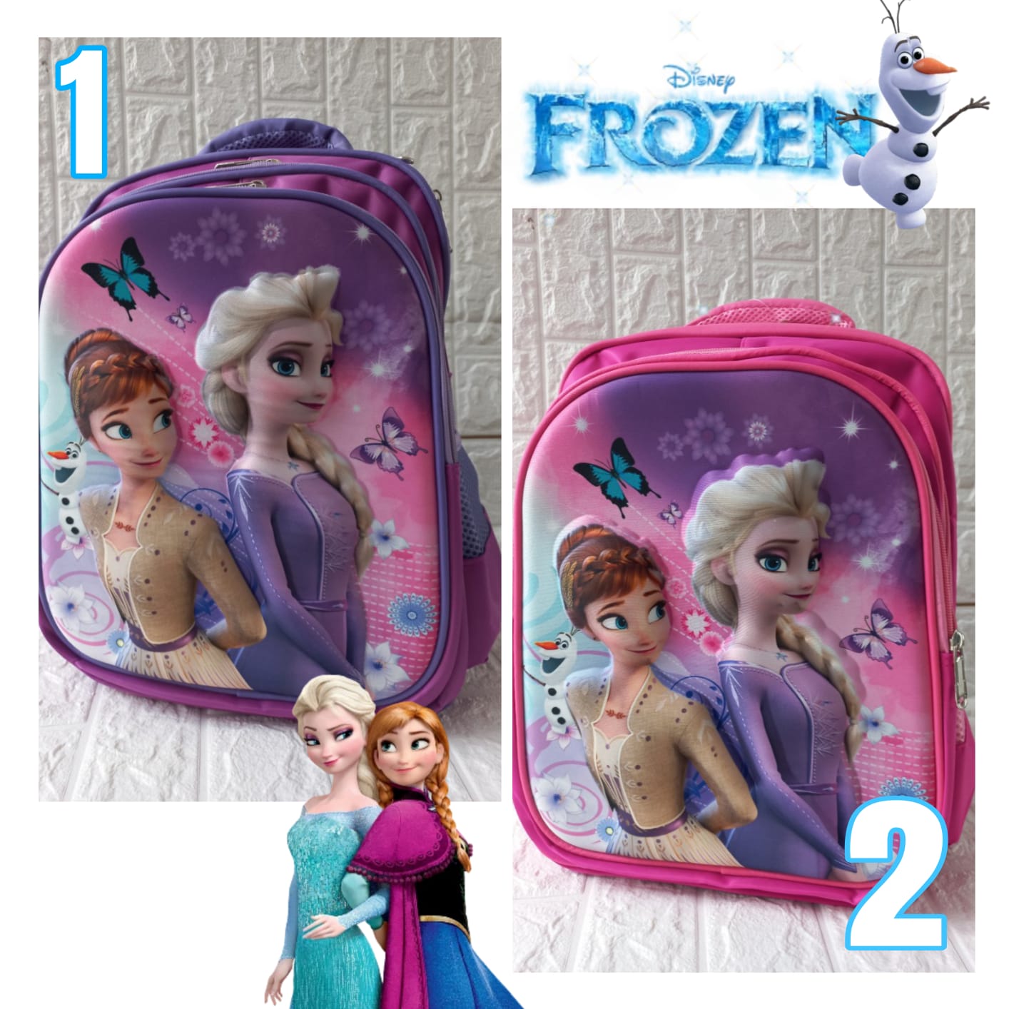 3D MOCHILA PERSONAJES #616 FROZEN