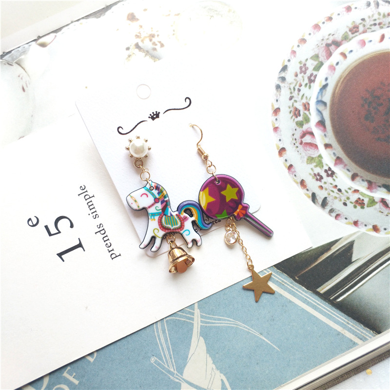 ARETES CABALLO Y PALETA