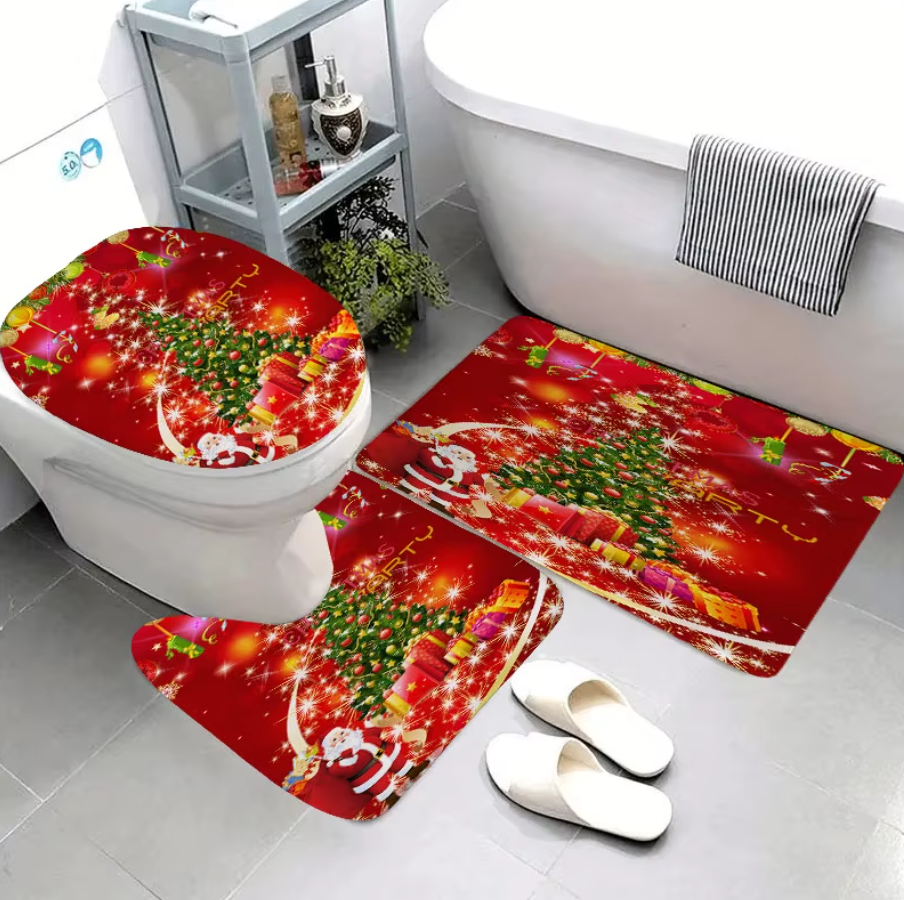 JUEGO DE BAÑO NAVIDEÑO 3PZ