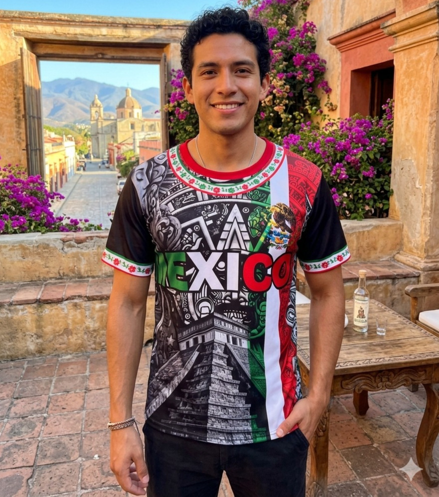 PLAYERA MEXICO DISEÑOS CALENDARIA AZTECA