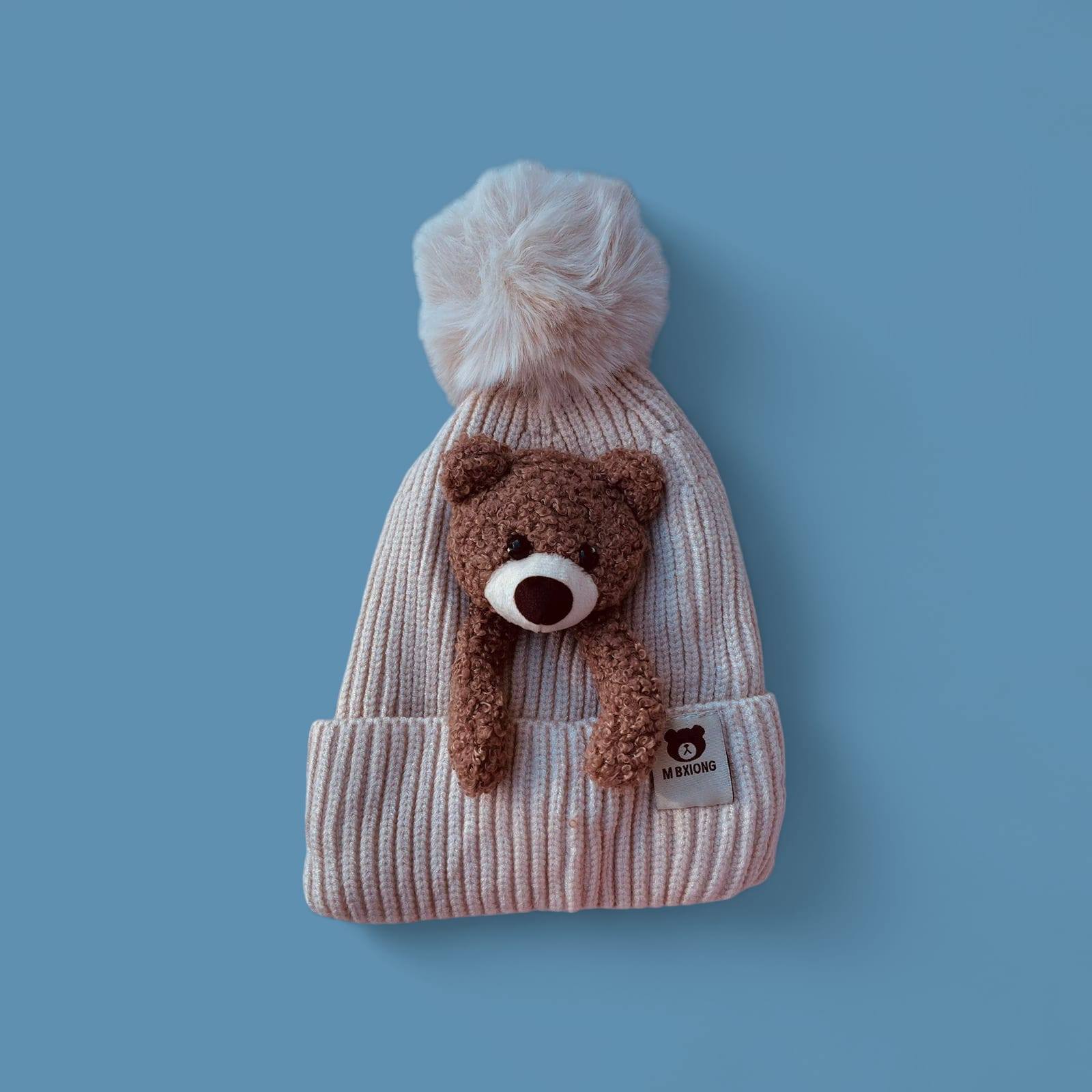 GORRO DE OSITO BEIGE