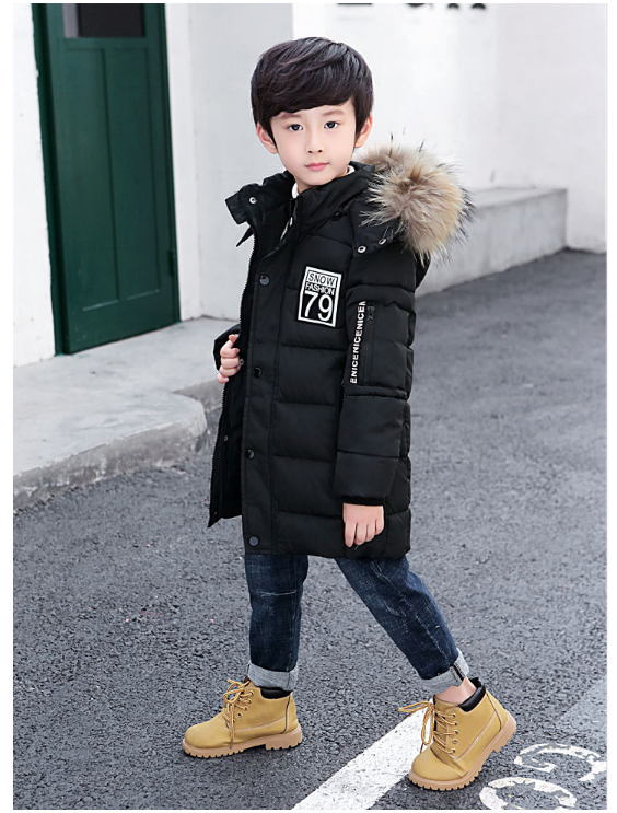 CHAMARRA NIÑO SNOW NEGRA 5-6 AÑOS (120)