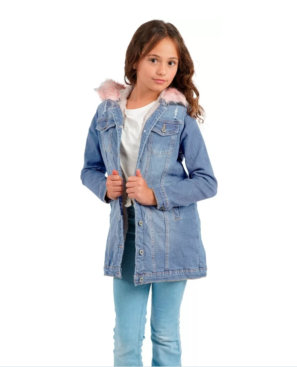 CHAMARRA NIÑA ROOSEVELT BLUE/PINK 4 LARGA