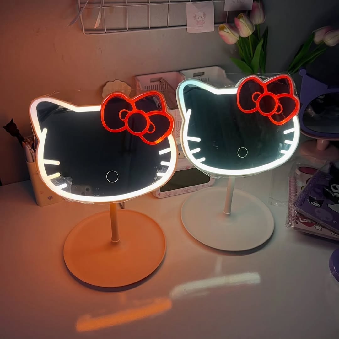 ESPEJO LED HELLO KITTY ROSA