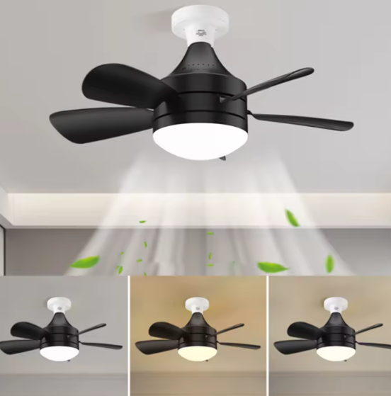 VENTILADOR FOCO DE TECHO NEGRO