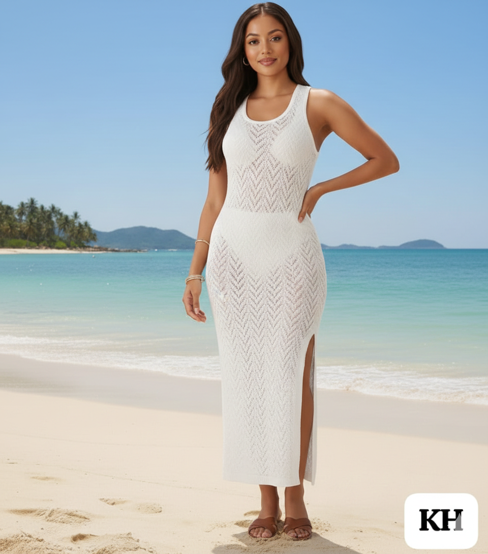 VESTIDO BOMY SALIDA DE PLAYA BLANCO M/L