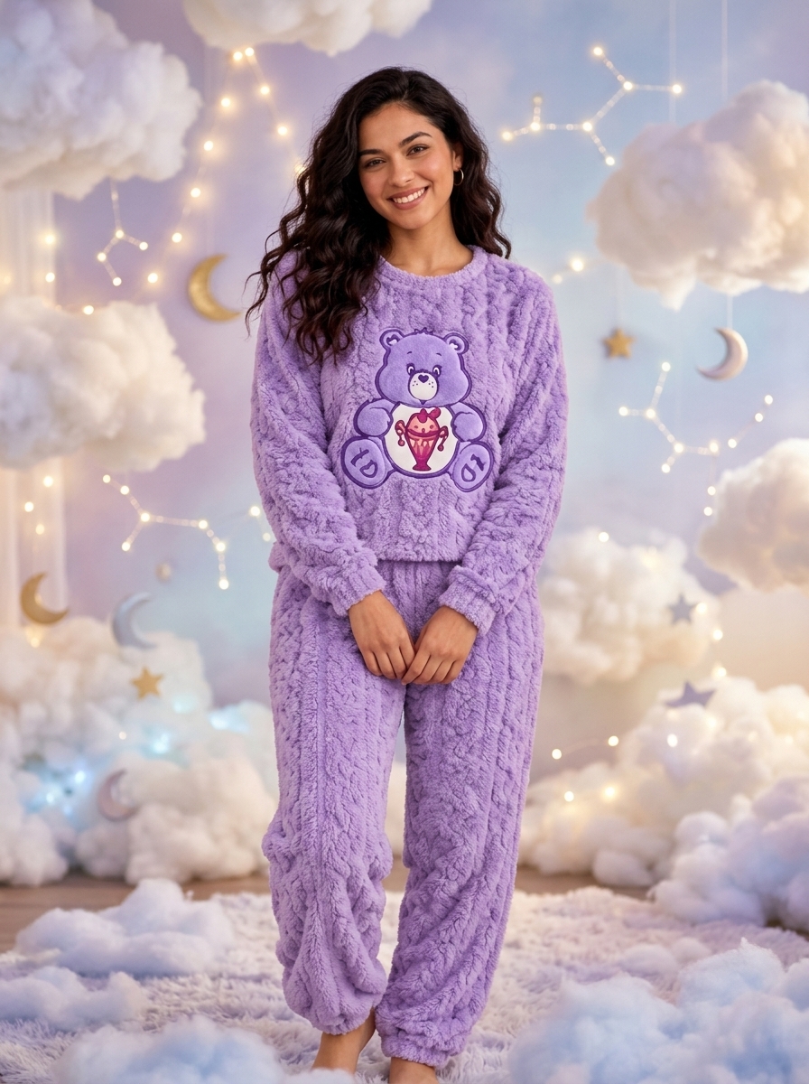 PIJAMA OSITOS CARIÑOSITOS UNITALLA LILA