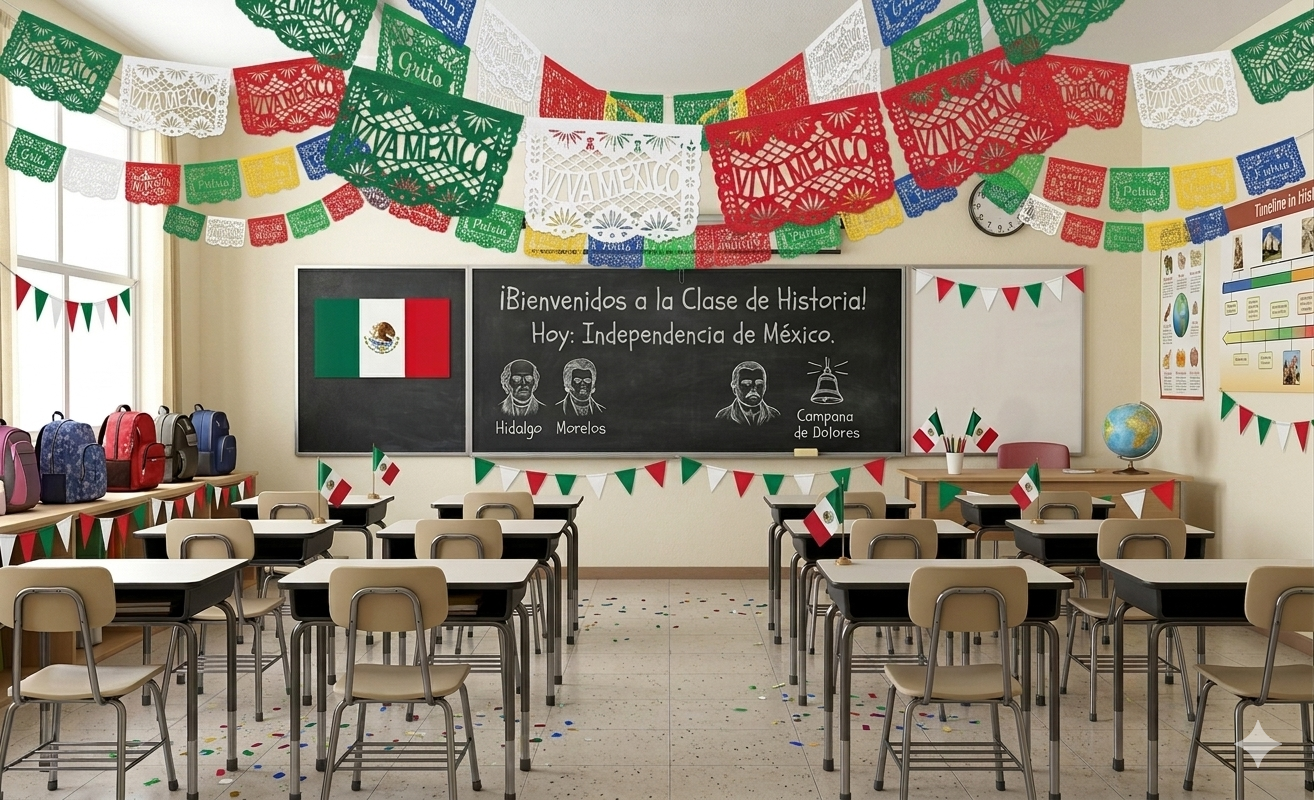 GUIRNALDAS TRICOLOR MEXICANO