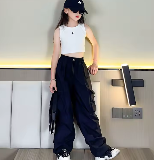 PANTALON TIPO CARGO NIÑA NEGRO S/M