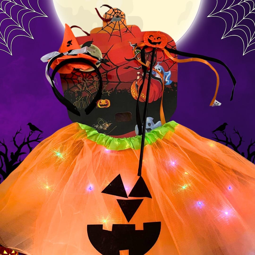 DISFRAZ DE HALLOWEEN NIÑAS CALABAZA
