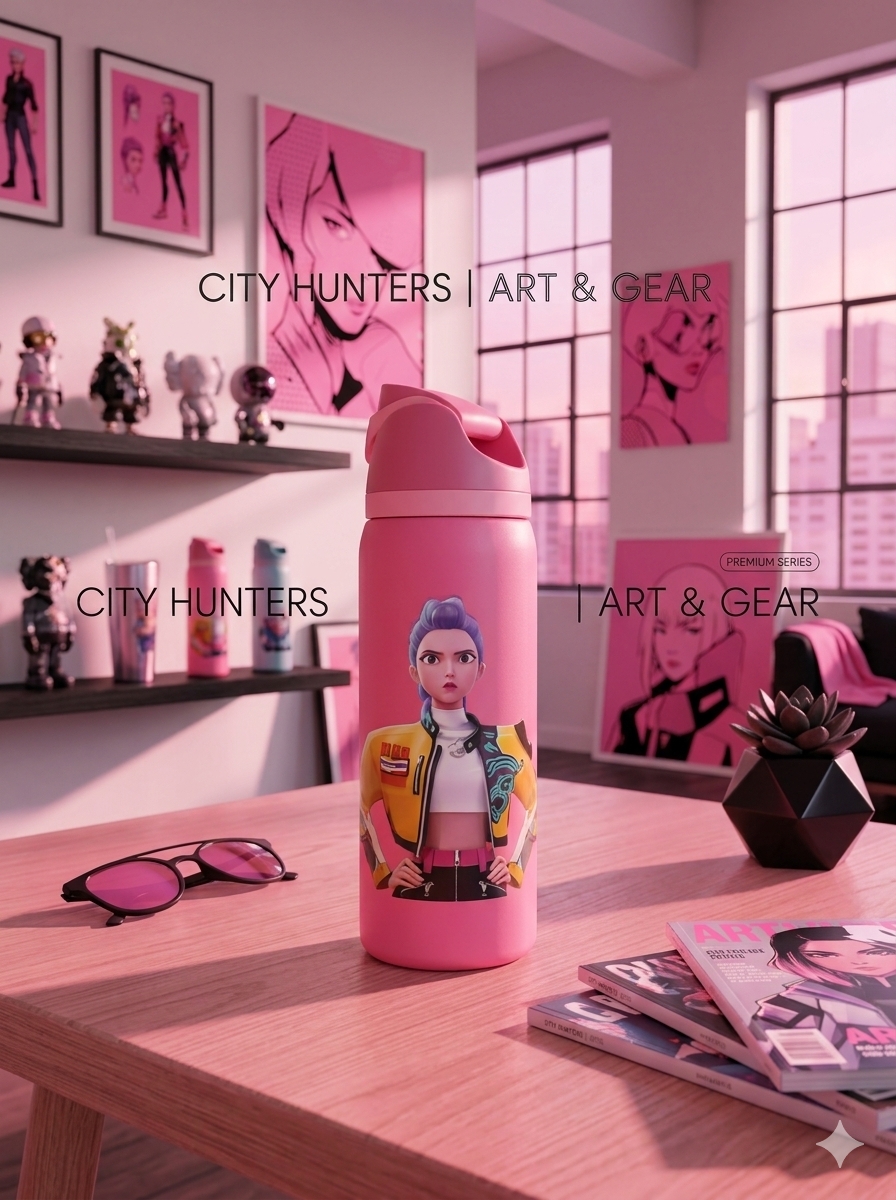 TERMO OWALA 32 OZ (950ML) GUERRERAS KPOP ROSA FOSFO