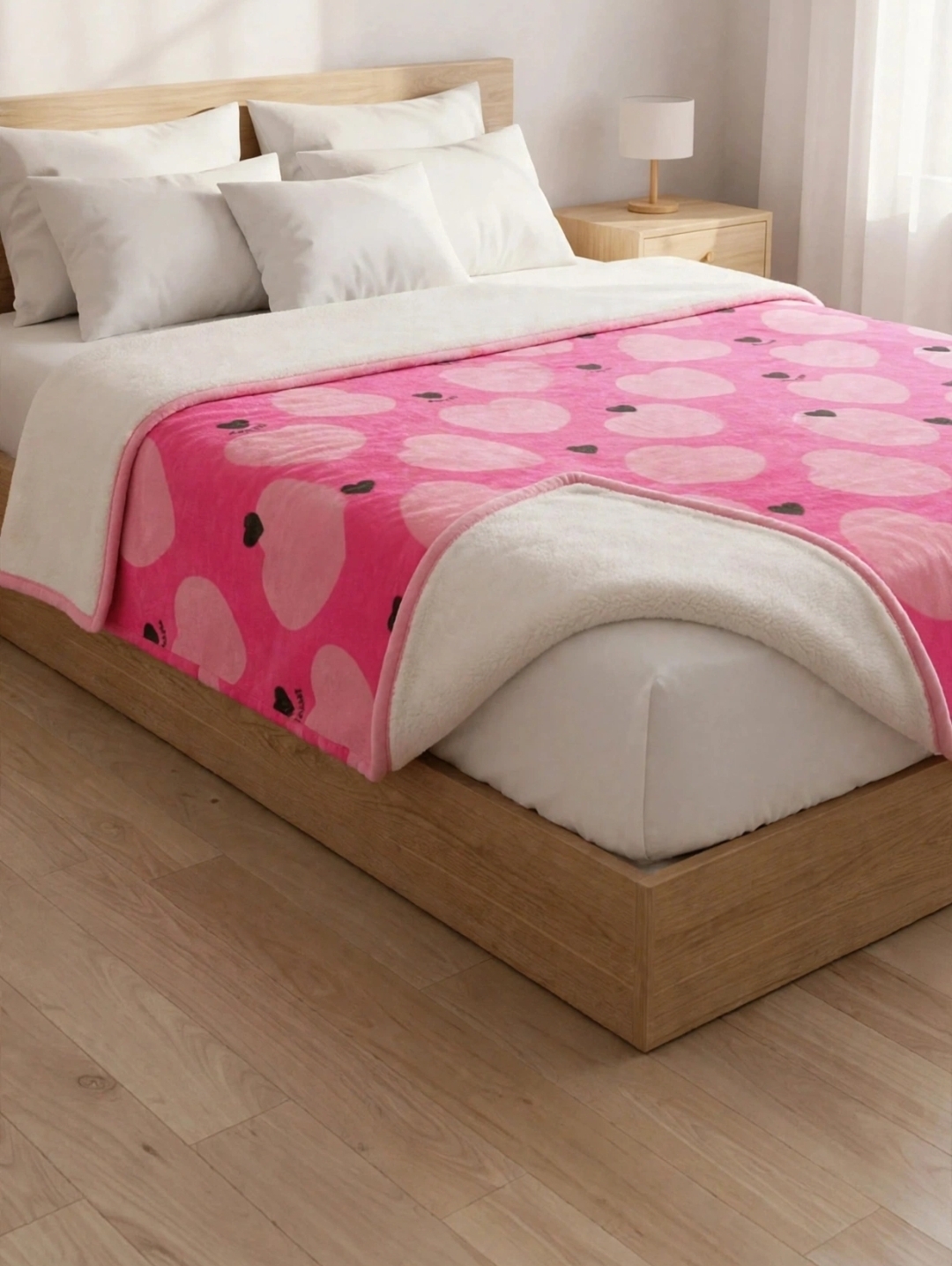 COBIJAS DISEÑOS FUCSIA CORAZONES