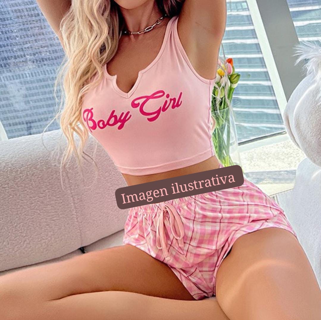 PIJAMA DE SHORT VARIOS MODELOS ROSA BABY