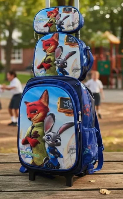 COMBO MOCHILA CON LUZ ZOOTOPIA #943