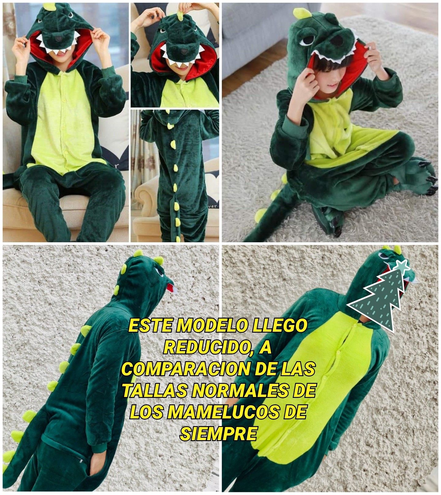 MAMELUCO ADULTO DRAGON VERDE M