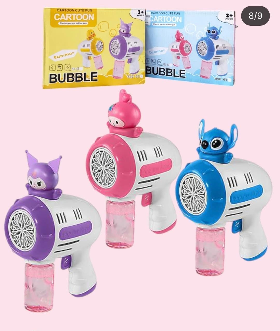 PISTOLA DE BURBUJAS PERSONAJES