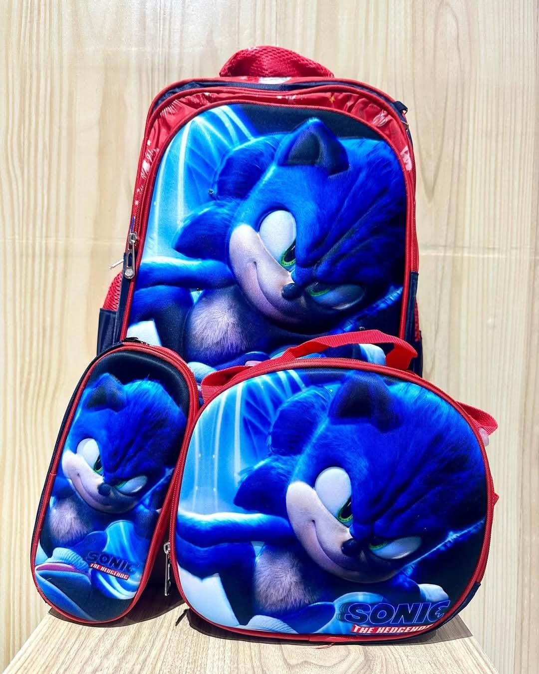 MOCHILA COMBO ESCOLAR CON LUZ SONIC #244