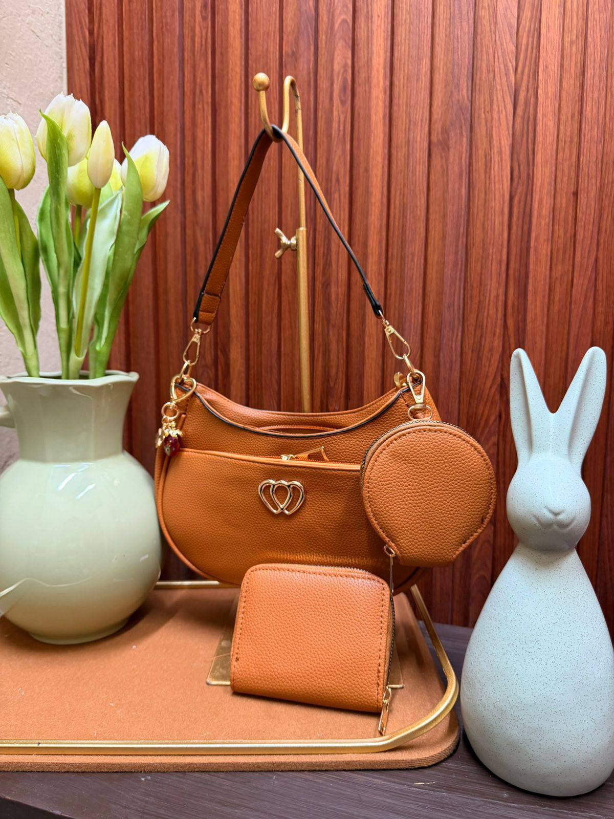 BOLSO DE HOMBRO 3PZ BROWN