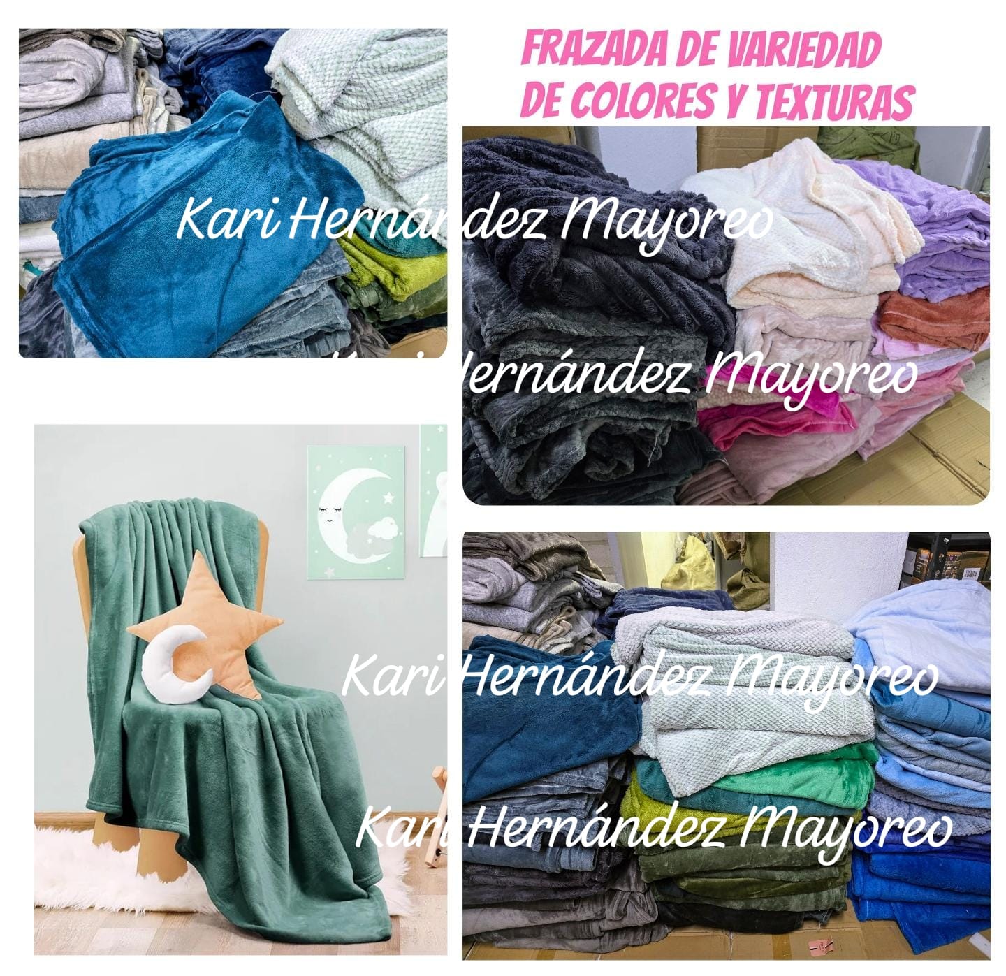 FRAZADA DE VARIEDAD DE COLORES