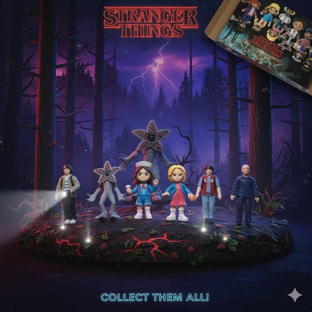 SET DE FIGURAS STRANGER THINGS MOD.1 AMARILLA
