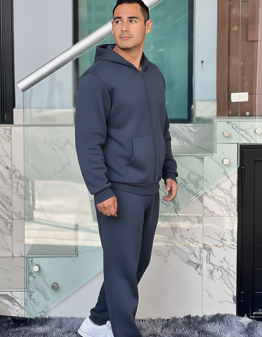 CONJUNTO PANTS JERA CABALLERO AZUL GRIS