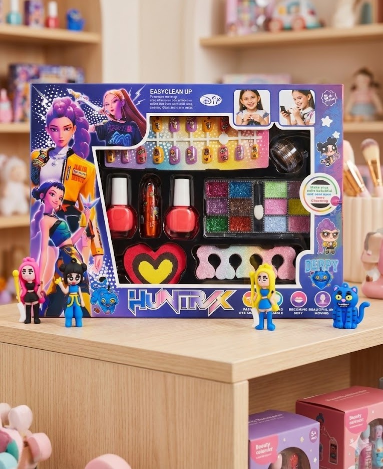 SET DE MAQUILLAJE Y UÑAS GUERRERAS KPOP