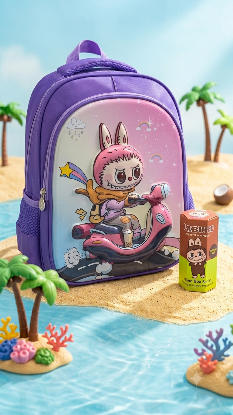 MOCHILA KINDER INFANTIL 3D + REGALO