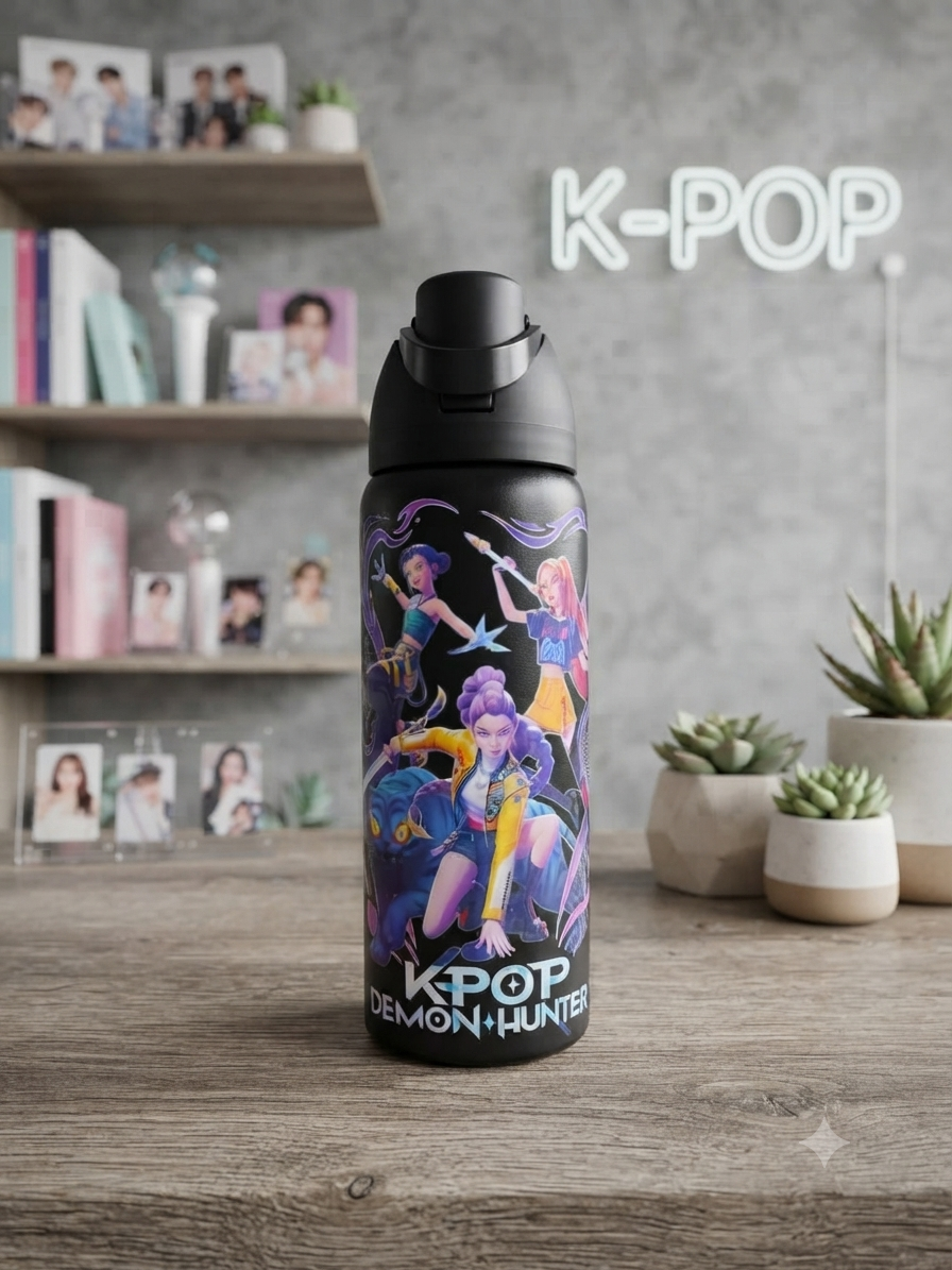 TERMO OWALA 32 OZ (950ML) GUERRERAS KPOP NEGRO