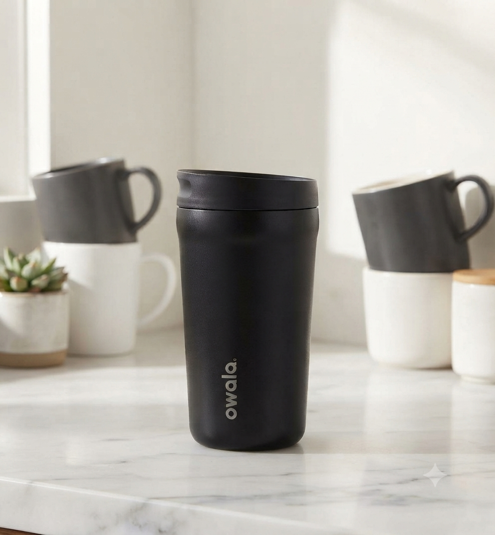 VASO CAFETERO 12OZ NEGRO