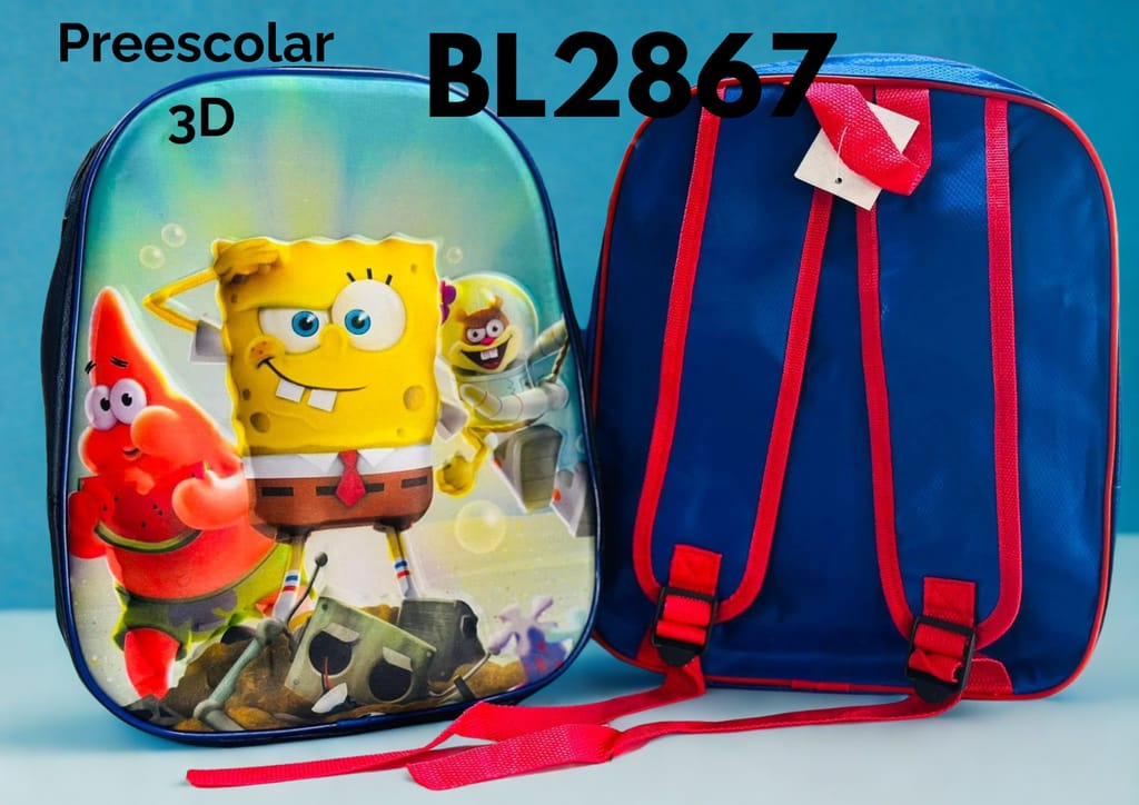 MOCHILA 3D KINDER INDIVIDUAL BOB ESPONJA #965