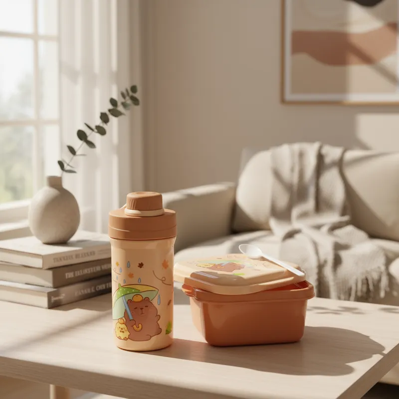 SET LONCHERA CON VASO CAPIBARA