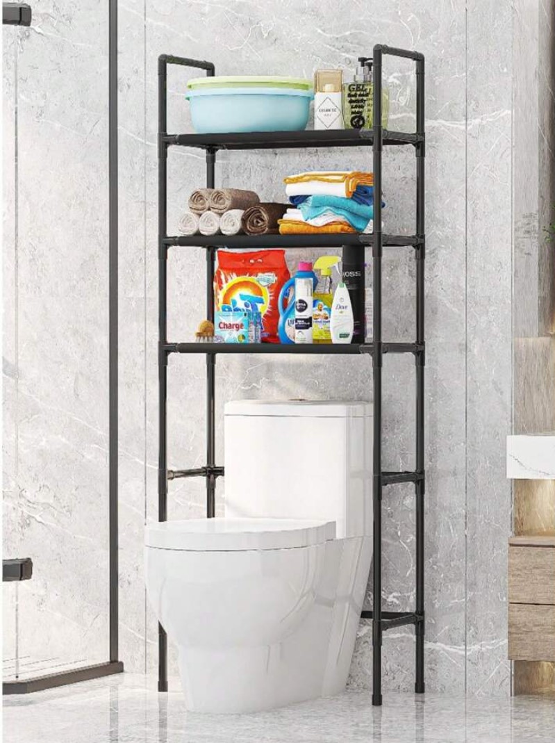 RACK PARA BAÑO 1.55M NEGRO