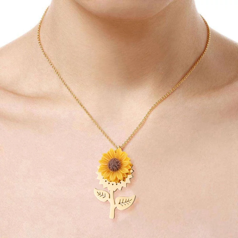 COLLAR CON DIJE DE GIRASOL