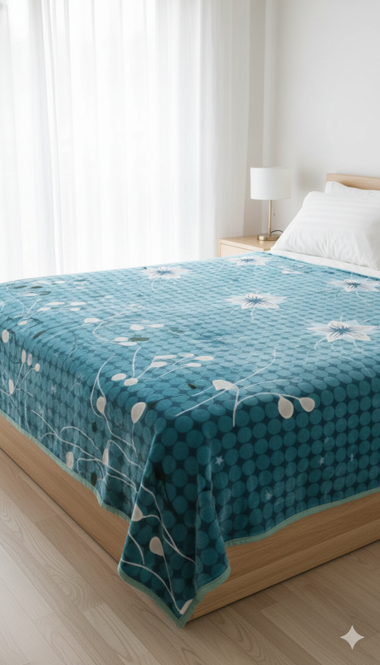 COBIJAS DISEÑOS AQUA TRES FLORES