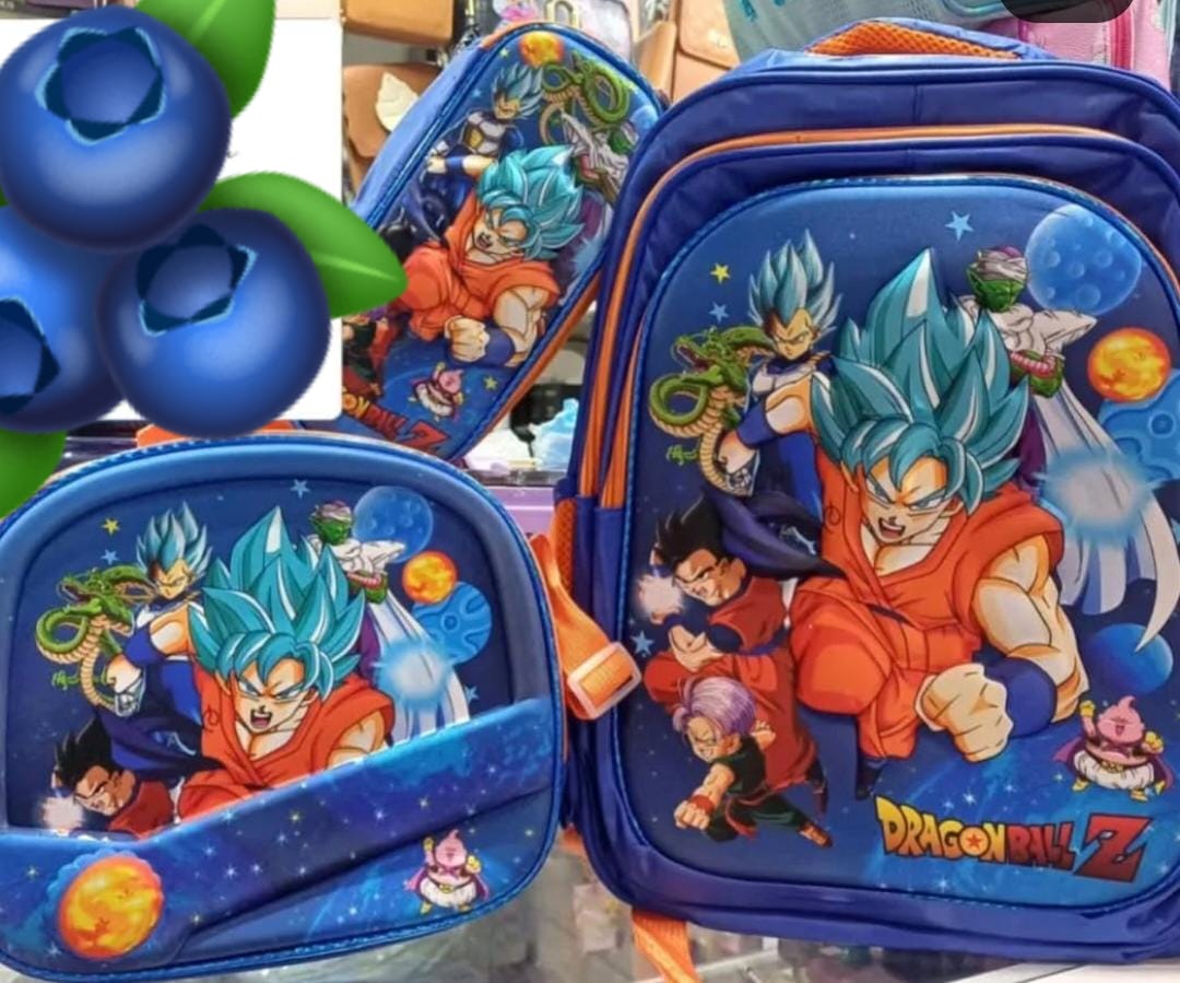 MOCHILA COMBO ESCOLAR CON LUZ DRAGON BALL #244